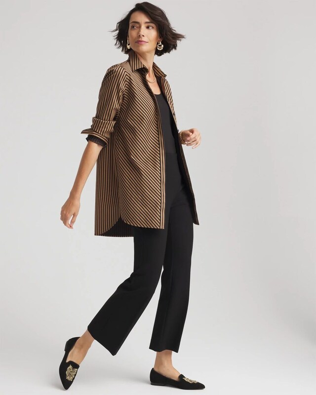 No Iron Slimming Imperial Stripe Tunic - image 2